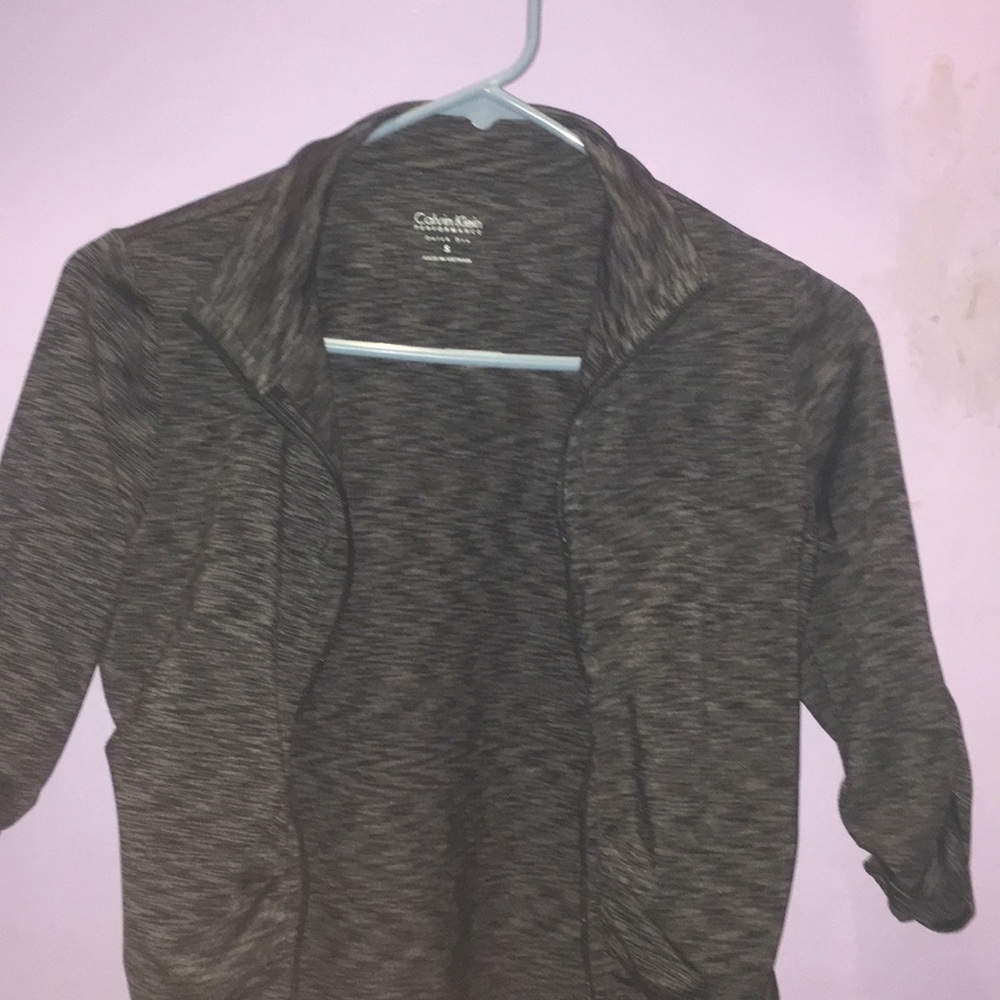 Black and gray Calvin Klein sweater